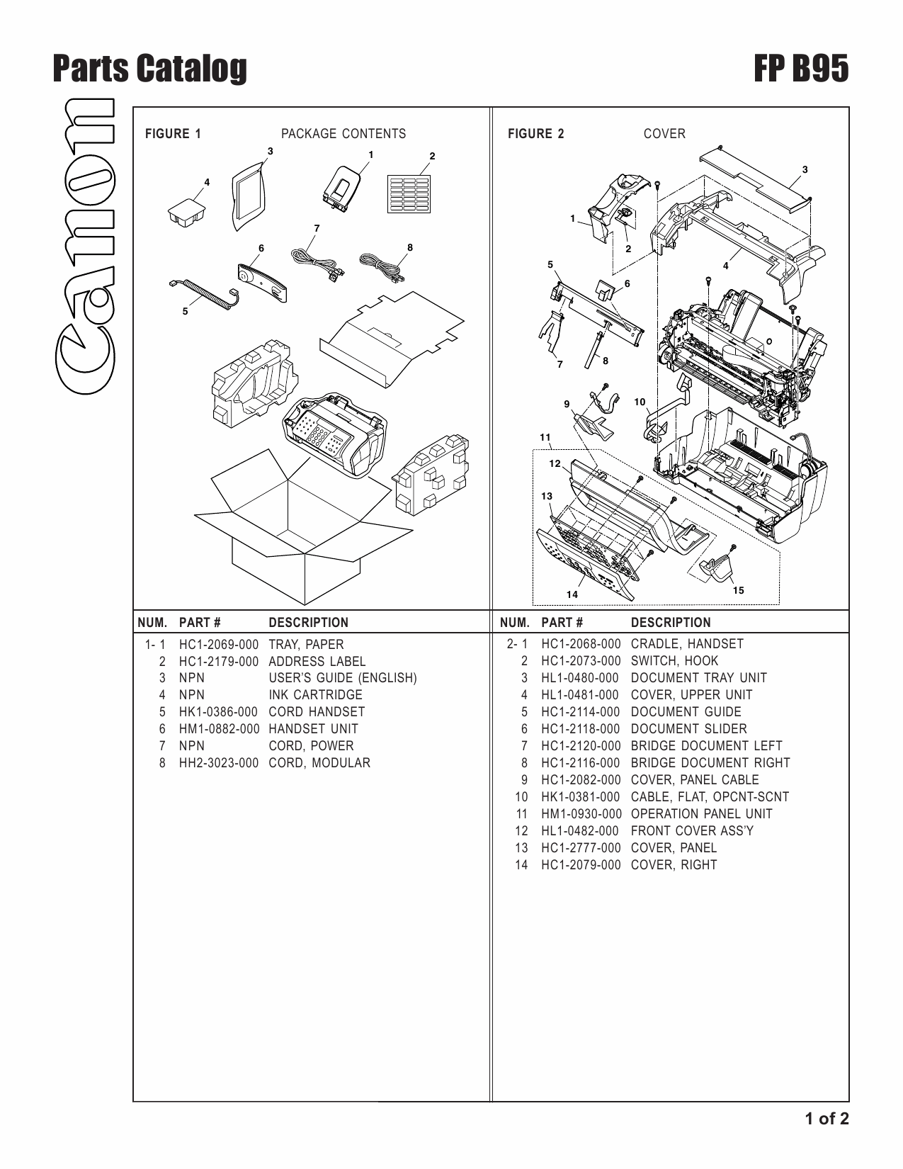 Canon FAX FP-B95 Parts and Service Manual-6